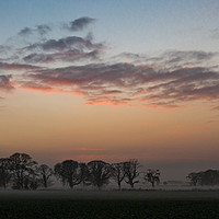 Buy canvas prints of Lincolnshire rural sunset panorama by Gary Eason