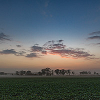 Buy canvas prints of Lincolnshire rural sunset by Gary Eason