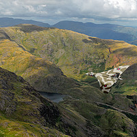 Buy canvas prints of Vulcan low-level in the Lakes by Gary Eason