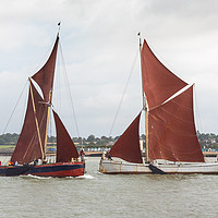 Buy canvas prints of Thames sailing barges Repertor and Reminder by Gary Eason