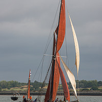 Buy canvas prints of Thames sailing barge Xylonite by Gary Eason