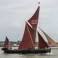 Buy canvas prints of Thames sailing barge Edme by Gary Eason