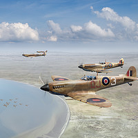 Buy canvas prints of Spitfires over Tunisia by Gary Eason