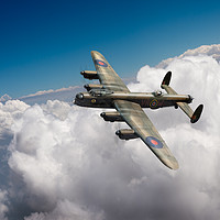 Buy canvas prints of Lancaster KB799 The Moose above clouds by Gary Eason