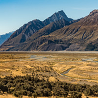 Buy canvas prints of Mt Cook, Burnett range and Tasman River  by Gary Eason