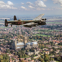 Buy canvas prints of "City of Lincoln" VN-T over the city of Lincoln by Gary Eason