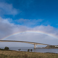 Buy canvas prints of Rainbow over the Skye Bridge by Gary Eason