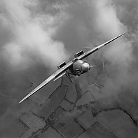 Buy canvas prints of Spitfire looping the loop, B&W version by Gary Eason