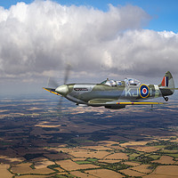 Buy canvas prints of Spitfire TR 9 SM520 by Gary Eason