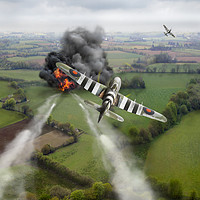 Buy canvas prints of Hawker Typhoon rocket attack by Gary Eason