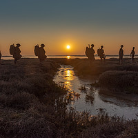 Buy canvas prints of Mersea Island silhouettes by Gary Eason