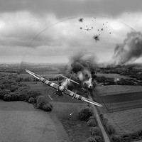 Buy canvas prints of Normandy Typhoon shockwave BW version by Gary Eason