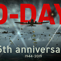 Buy canvas prints of D-Day 75th poster by Gary Eason