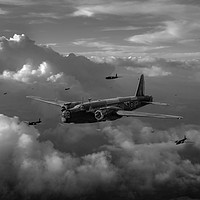 Buy canvas prints of Vickers Wellingtons B&W version by Gary Eason