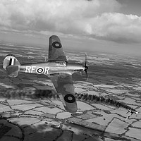 Buy canvas prints of Josef František of 303 Squadron in action, B&W ver by Gary Eason