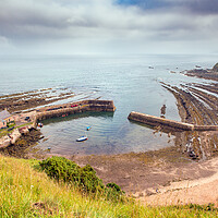 Buy canvas prints of Cove Harbour rocks by Gary Eason