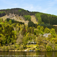 Buy canvas prints of Loch Tummel Hotel View by Derek Whitton