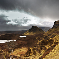 Buy canvas prints of  Storms over the Quiraing by Derek Whitton