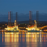 Buy canvas prints of Oil Rigs at Dundee by Derek Whitton