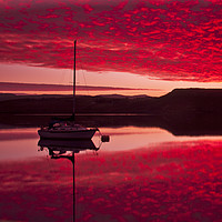 Buy canvas prints of Loch Greshornish Sunrise 2 by Derek Whitton