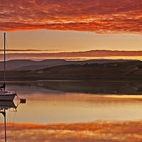 Buy canvas prints of Loch Greshornish Sunrise by Derek Whitton