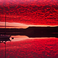 Buy canvas prints of Loch Greshornish Sunrise 3 by Derek Whitton