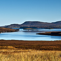 Buy canvas prints of Loch Greshornish Panorama by Derek Whitton