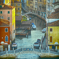 Buy canvas prints of Canal in Venice by Derek Whitton