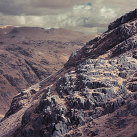 Buy canvas prints of Sunlit rocks in the Lake District by Andy Stafford