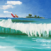 Buy canvas prints of Island Resort by Hassan Najmy