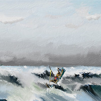 Buy canvas prints of Rough Sea by Hassan Najmy
