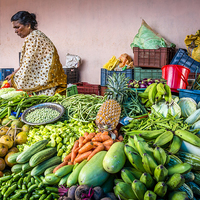 Buy canvas prints of Veg Stall by Hassan Najmy