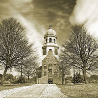 Buy canvas prints of Victorian chapel and trees by michelle rook