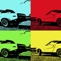 Buy canvas prints of TR7 in four colours by michelle rook