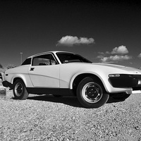 Buy canvas prints of TR7 in Black & White by michelle rook