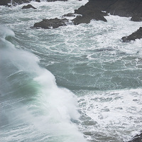 Buy canvas prints of crashing waves on lizard coast by michelle rook