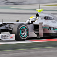 Buy canvas prints of Nico Rosberg - Mercedes GP by SEAN RAMSELL