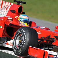 Buy canvas prints of Fernando Alonso - Ferrari F1 by SEAN RAMSELL