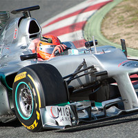 Buy canvas prints of Michael Schumacher 2012 spain by SEAN RAMSELL