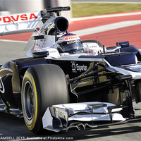 Buy canvas prints of Valtteri Bottas - Williams F1 Team 2013 by SEAN RAMSELL