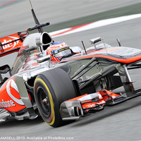 Buy canvas prints of Jenson Button - Vodafone McLaren 2013 by SEAN RAMSELL