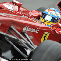 Buy canvas prints of Fernando Alonso - Ferrari - 2013 by SEAN RAMSELL