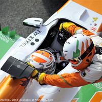 Buy canvas prints of Adrian Sutil - Sahara Force India 2013 by SEAN RAMSELL