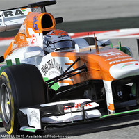 Buy canvas prints of Adrian Sutil - Sahara Force India 2013 by SEAN RAMSELL