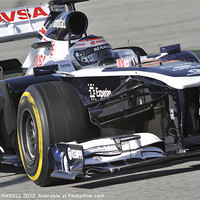 Buy canvas prints of Valtteri Bottas - Williams F1 Team 2013 by SEAN RAMSELL