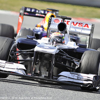 Buy canvas prints of Pastor Maldonado  - Williams F1 Team 2013 by SEAN RAMSELL