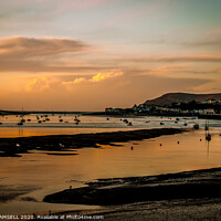 Buy canvas prints of  Evening Sun on A Welsh Fishing Bay by SEAN RAMSELL