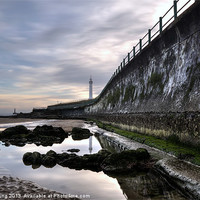 Buy canvas prints of Seaburn Lighthouse at lowtide by Neil Young