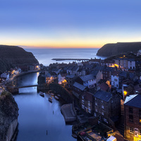 Buy canvas prints of Staithes at Dawn by Neil Young