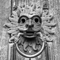 Buy canvas prints of Durham Cathedral Sanctuary Knocker by Neil Young